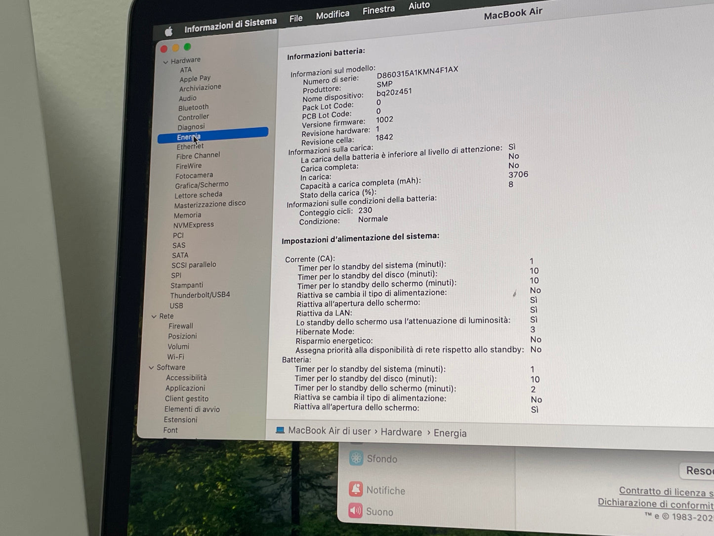 MacBook Air (2020) [13,3", Retina, Intel Core i5 1,1GHz, 8GB RAM, 256GB SSD, Intel Iris Plus Graphics, macOS] grigio