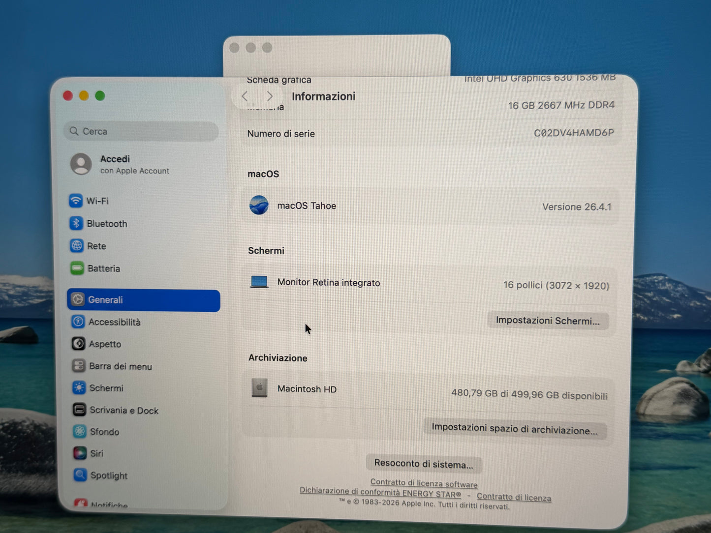 MacBook Pro (2019) [16", Touch Bar, Intel Core i7 2,6GHz, 16GB RAM, 512GB SSD, Intel UHD Graphics 630 + AMD Radeon Pro 5300M, Mac OS] Argento