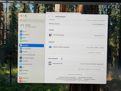 MacBook Air (2020) [13,3", Retina, Intel Core i3 1,1GHz, 8GB RAM, 256GB SSD, Intel Iris Plus Graphics, macOS] argento