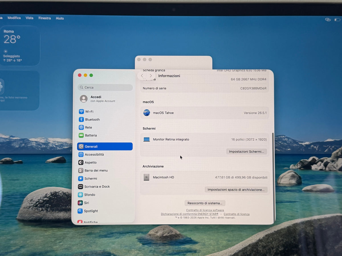 MacBook Pro (2019) [16", Touch Bar, Intel Core i9 2,4GHz, 64GB RAM, 512GB SSD, AMD Radeon Pro, Mac OS X] Grigio