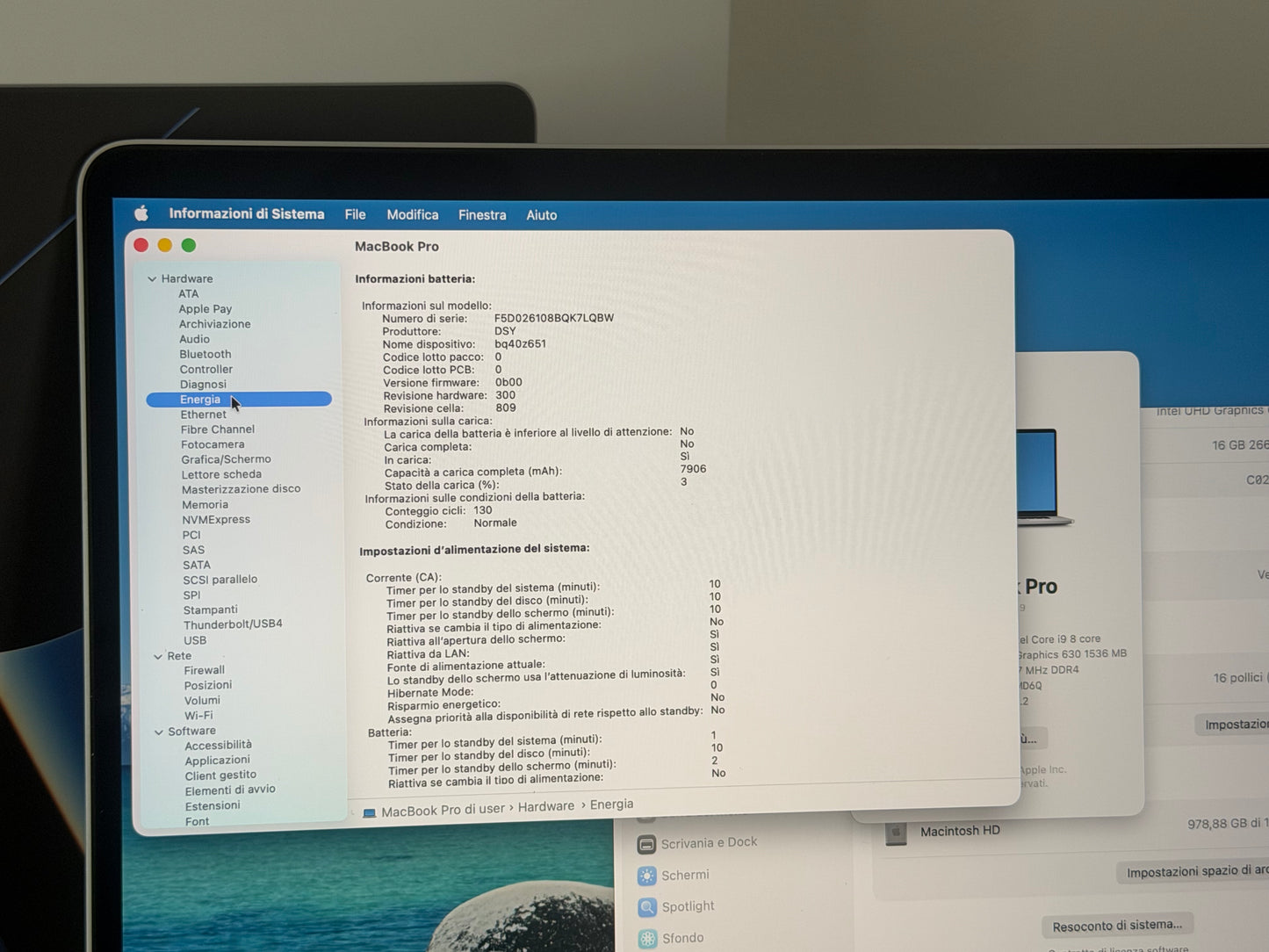 MacBook Pro (2019) [16", Touch Bar, Intel Core i9 2, 3GHz, 16GB RAM, 1TB SSD, AMD Radeon Pro 5500M, Mac OS X] argento