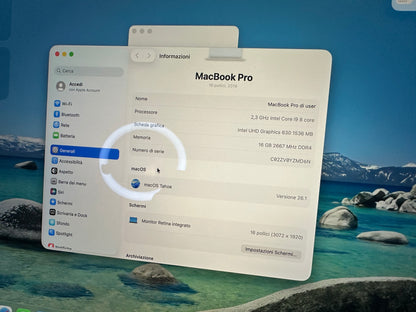 MacBook Pro (2019) [16", Touch Bar, Intel Core i9 2,3GHz, 16GB RAM, 1TB SSD, AMD Radeon Pro 5500M, Mac OS X] grigio