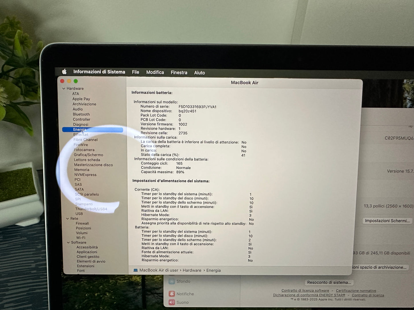 MacBook Air M1 (Late 2020) [13,3", Retina, Apple M1, 16GB RAM, 256GB SSD, Apple 7 Core, macOS] Grigio