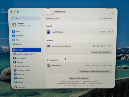 MacBook Pro (2020) M1 [13,3", Touch Bar, Apple M1 3,2GHz, 8GB RAM, 256GB SSD, Apple 8 Core, macOS] Grigio