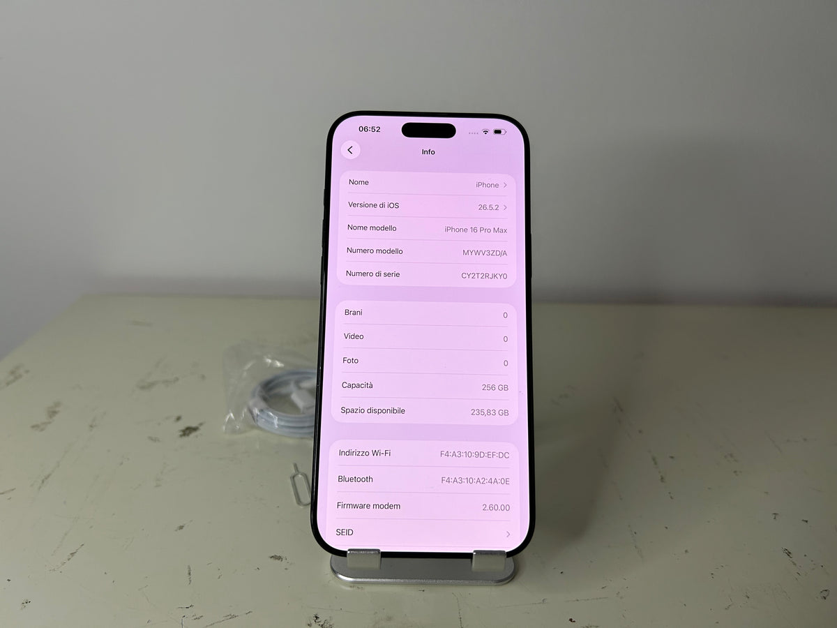 iPhone 16 Pro Max 256GB 5G Nero