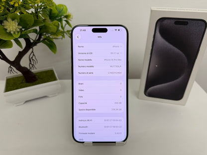 iPhone 15 Pro Max 256GB Titanio Nero