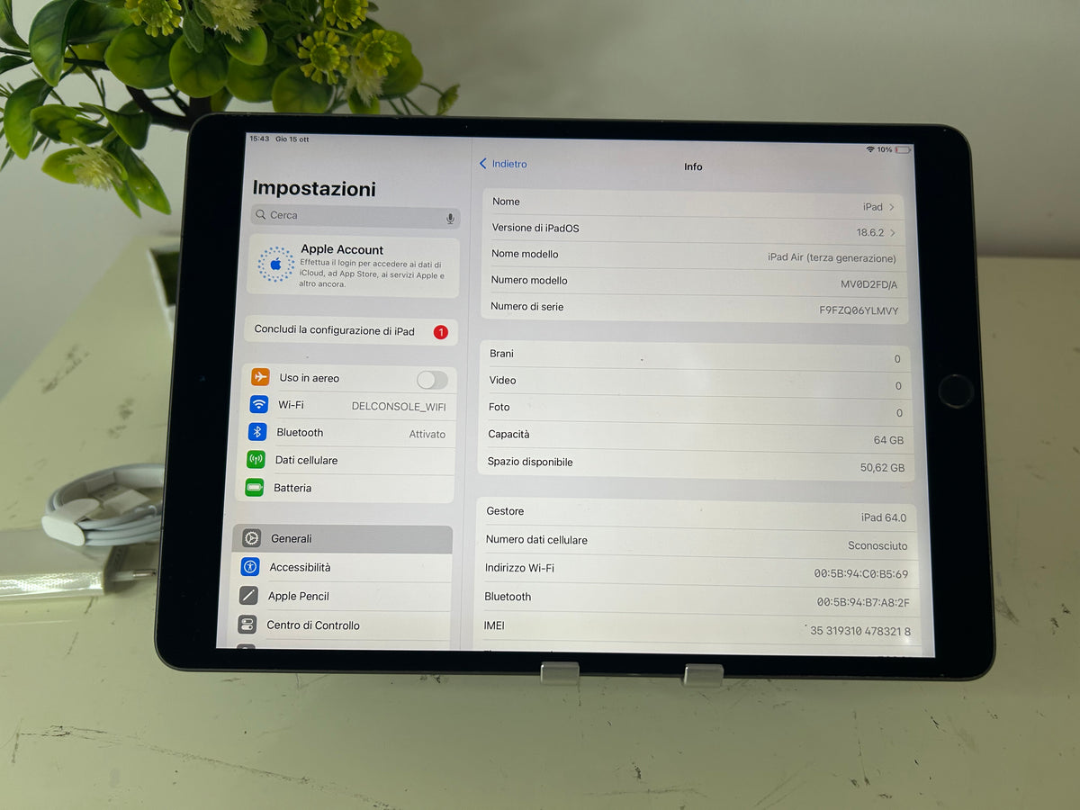 iPad Air 3 (2019) 10.5” 64GB WIFI + 4G - Grigio