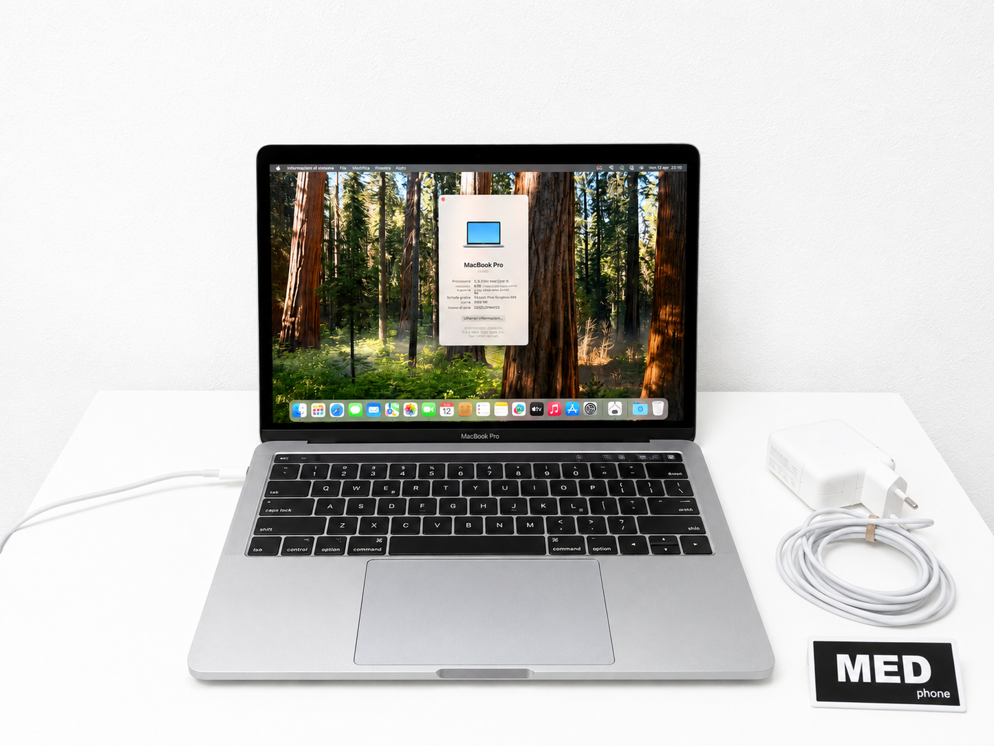 MacBook Pro (2018) [13,3", Touch Bar, Intel Core i5 2,3GHz, 16GB RAM, 512GB SSD, Intel Iris Plus Graphics 655, macOS] argento