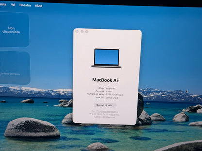 MacBook Air M1 (Late 2020) [13,3", Retina, Apple M1, 8GB RAM, 128GB SSD, Apple 7 Core, macOS] Grigio