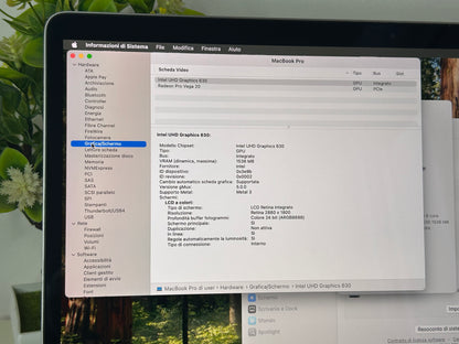 MacBook Pro (2019) [15,4", Touch Bar, Intel Core i9 2,4GHz, 32GB RAM, 512GB SSD, Intel UHD Graphics 630, Mac OS X] Grigio