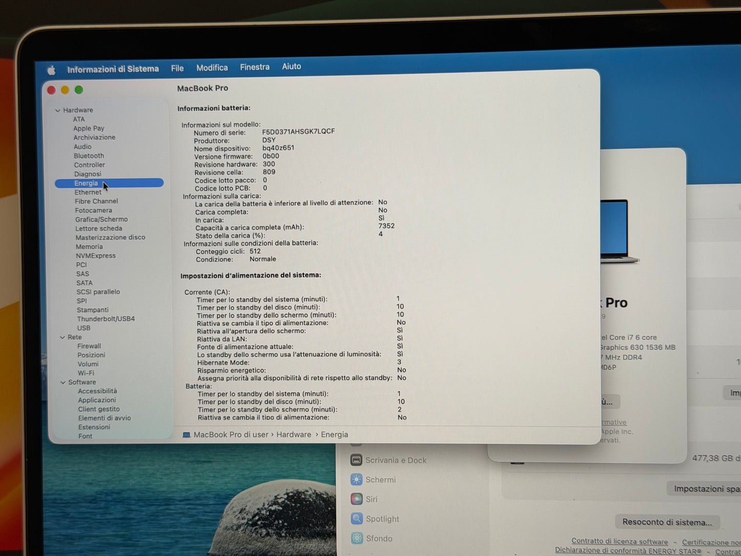 MacBook Pro (2019) [16", Touch Bar, Intel Core i7 2,6GHz, 16GB RAM, 512GB SSD, Intel UHD Graphics 630 + AMD Radeon Pro 5300M, Mac OS] argento