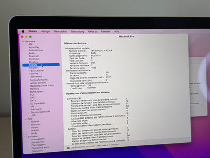 MacBook Pro (2018) [13,3", Touch Bar, Intel Core i5 2,3GHz, 16GB RAM, 512GB SSD, Intel Iris Plus Graphics 655, macOS] argento