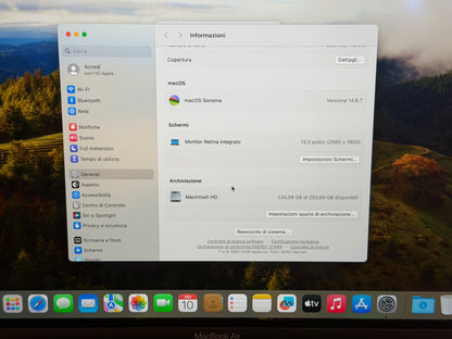 MacBook Air (2018) [13,3", Retina, Intel Core i5 1, 6GHz, 8GB RAM, 256GB SSD, Intel UHD Graphics 617, macOS] spacegrau