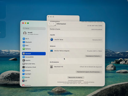 MacBook Pro (2019) [16", Touch Bar, Intel Core i7 2,6GHz, 32GB RAM, 512GB SSD, AMD Radeon Pro 5300M, macOS] grigio