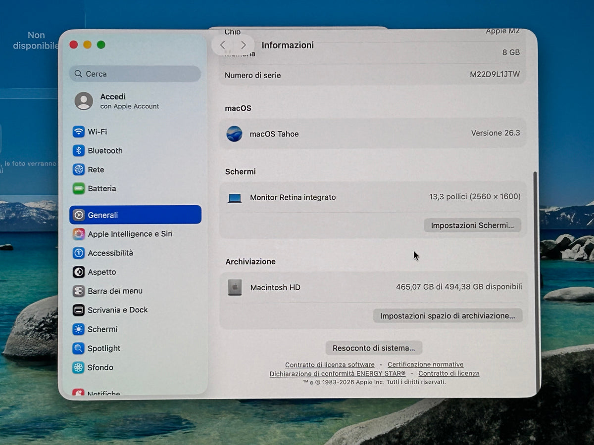 MacBook Pro (Mid 2022) [13,3", Liquid Retina, Touch Bar, Apple M2 8-Core 3,2GHz, 8GB RAM, 512GB SSD, Apple 10-Core, macOS] Grigio