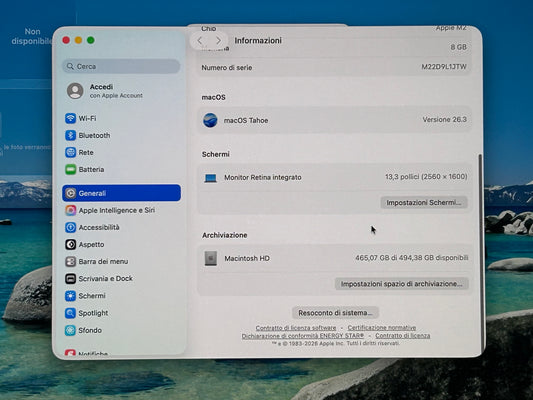 MacBook Pro (Mid 2022) [13,3", Liquid Retina, Touch Bar, Apple M2 8-Core 3,2GHz, 8GB RAM, 512GB SSD, Apple 10-Core, macOS] Grigio