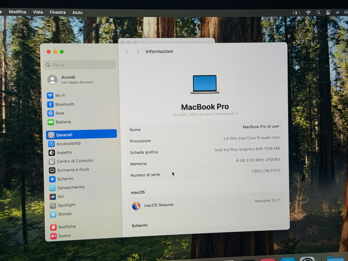 MacBook Pro (2020) [13,3", Touch Bar, Intel Core i5 1,4GHz, 8GB RAM, 512GB SSD, Intel Iris Plus Graphics 645, macOS] argento