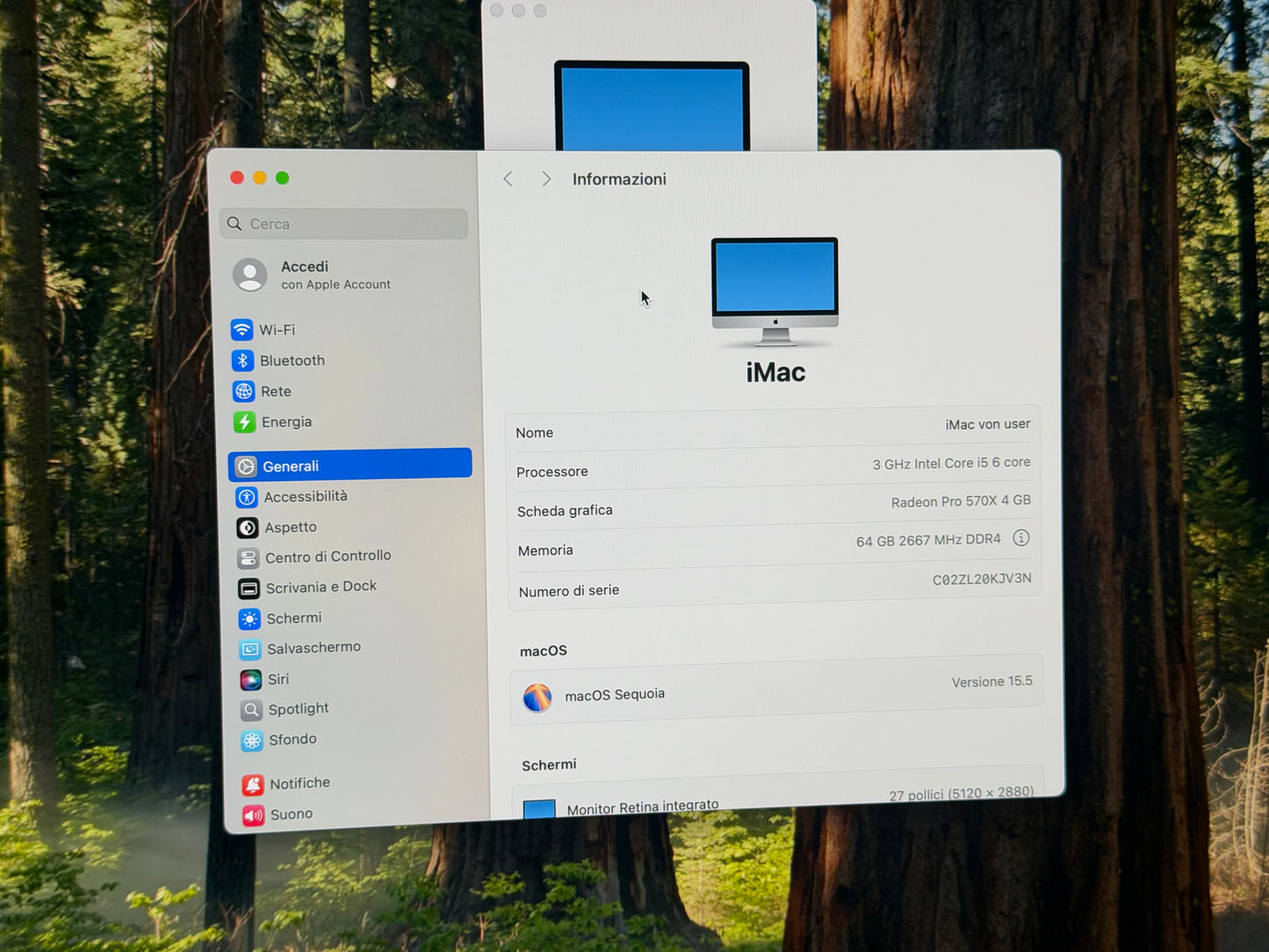 iMac (2019) [27", 5K, Retina, Intel Core i5 3,0GHz, 64GB RAM, 1TB Fusion Drive, AMD Radeon Pro 570X, macOS] argento