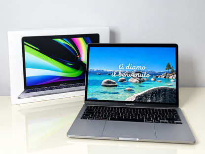 MacBook Pro (Mid 2022) [13,3", Liquid Retina, Touch Bar, Apple M2 8-Core 3,2GHz, 8GB RAM, 512GB SSD, Apple 10-Core, macOS] Grigio