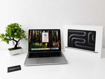 MacBook Pro (2023) [14,2", Apple M3 8 Core, 8GB RAM, 512GB SSD, Apple 10 Core, macOS] argento