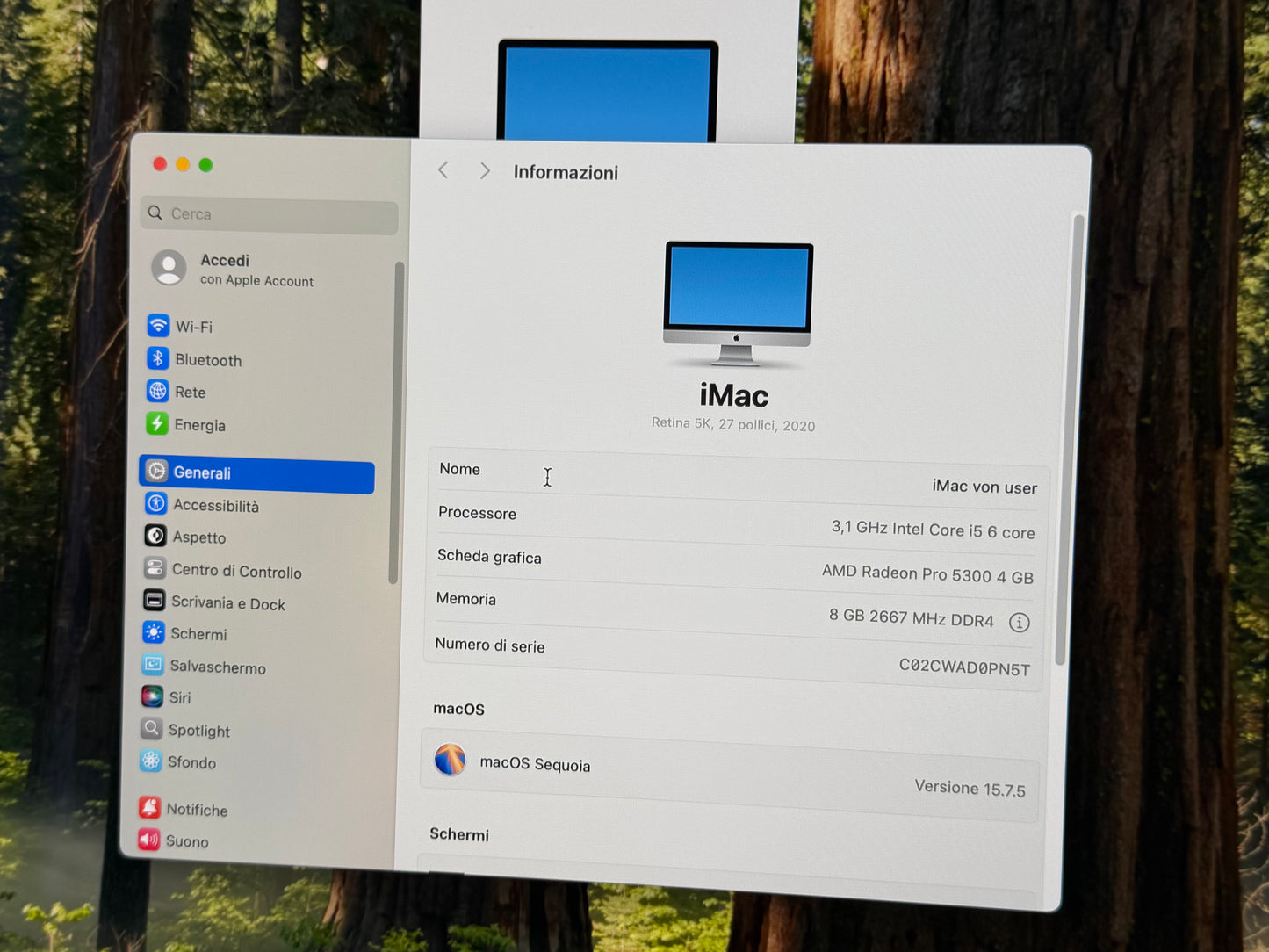 iMac (Mid 2020) [27", 5K Retina, Intel Core i5 3,1GHz, 8GB RAM, 256GB SSD, AMD Radeon Pro 5300, macOS] argento