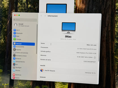 iMac (Mid 2020) [27", 5K Retina, Intel Core i5 3,1GHz, 8GB RAM, 256GB SSD, AMD Radeon Pro 5300, macOS] argento