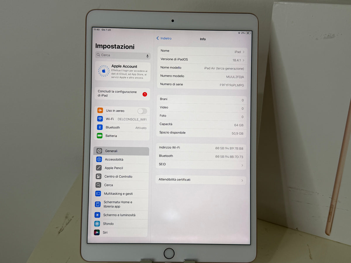 iPad Air 3 (2019) 10.5” 64GB WI-FI Rosa