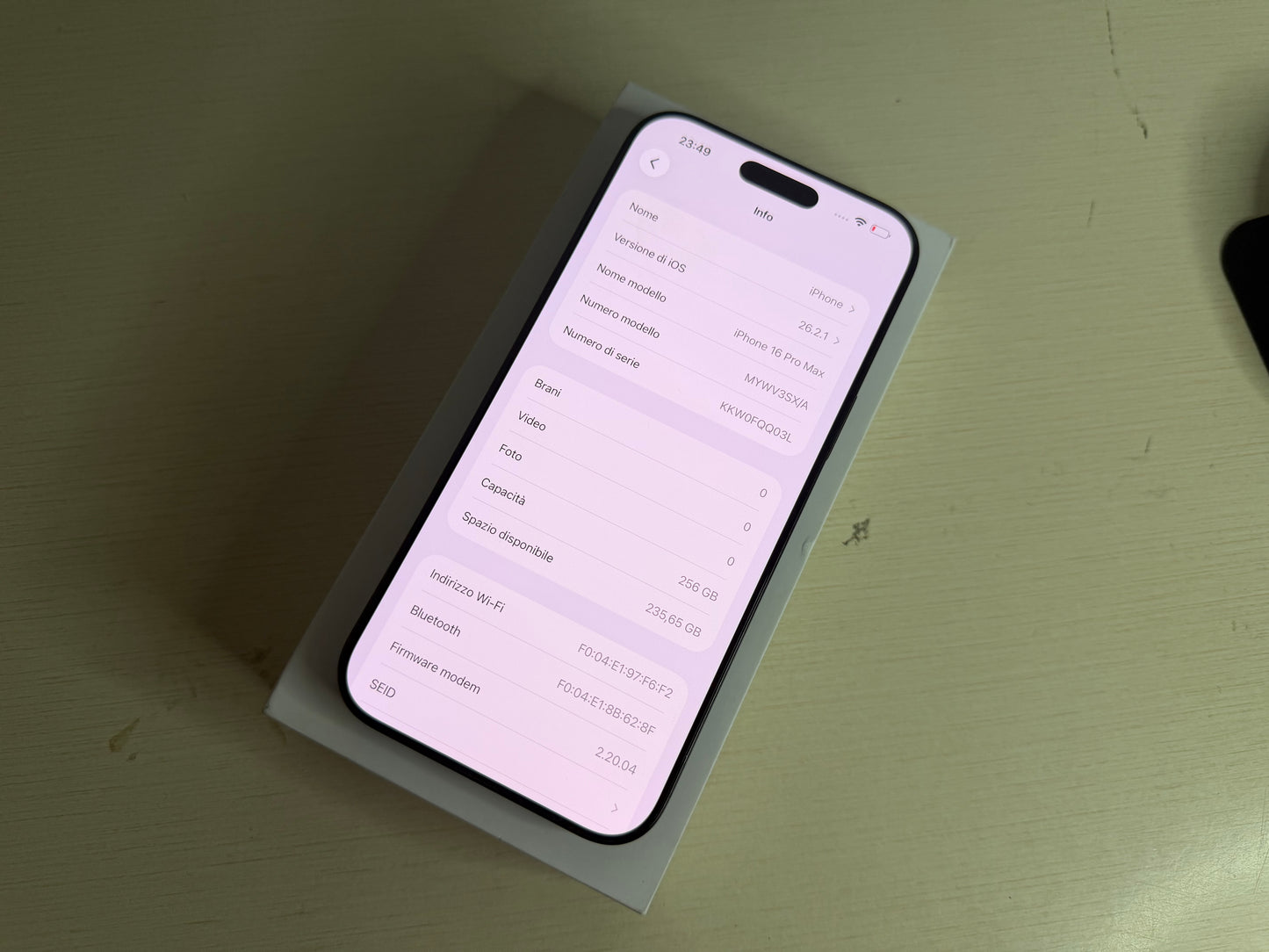 iPhone 16 Pro Max 256GB Nero 5G