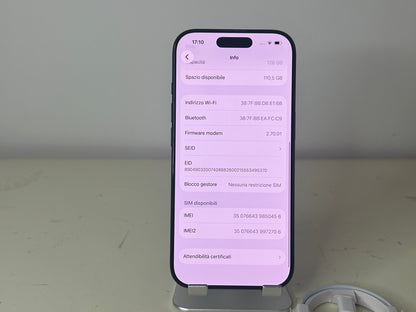 iPhone 16 Pro 128GB Nero - 5G Dual-Sim