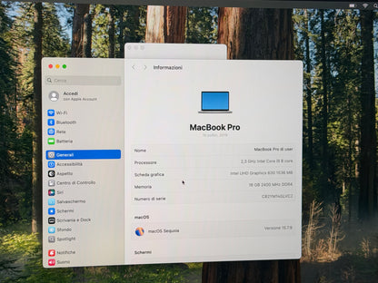 MacBook Pro (2019) [15,4", Touch Bar, Intel Core i9 2,3GHz, 16GB RAM, 512GB SSD, Intel UHD Graphics 630, Mac OS X] Grigio