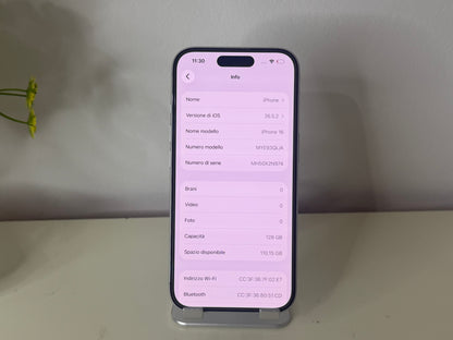 iPhone 16 128GB Bianco 5G