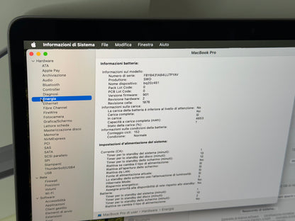 MacBook Pro (2018) [13,3", Touch Bar, Intel Core i7 2,7GHz, 16GB RAM, 512GB SSD, Intel Iris Graphics 655, macOS] Grigio