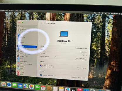 MacBook Air M1 (Late 2020) [13,3", Retina, Apple M1, 16GB RAM, 256GB SSD, Apple 7 Core, macOS] Grigio