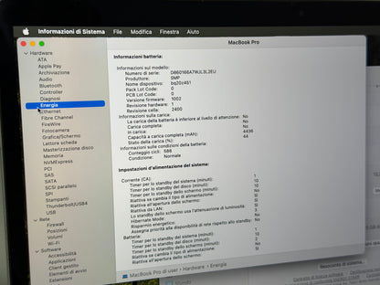 MacBook Pro (2020) [13,3", Touch Bar, Intel Core i5 1,4GHz, 8GB RAM, 256GB SSD, Intel Iris Plus Graphics 645, macOS] argento