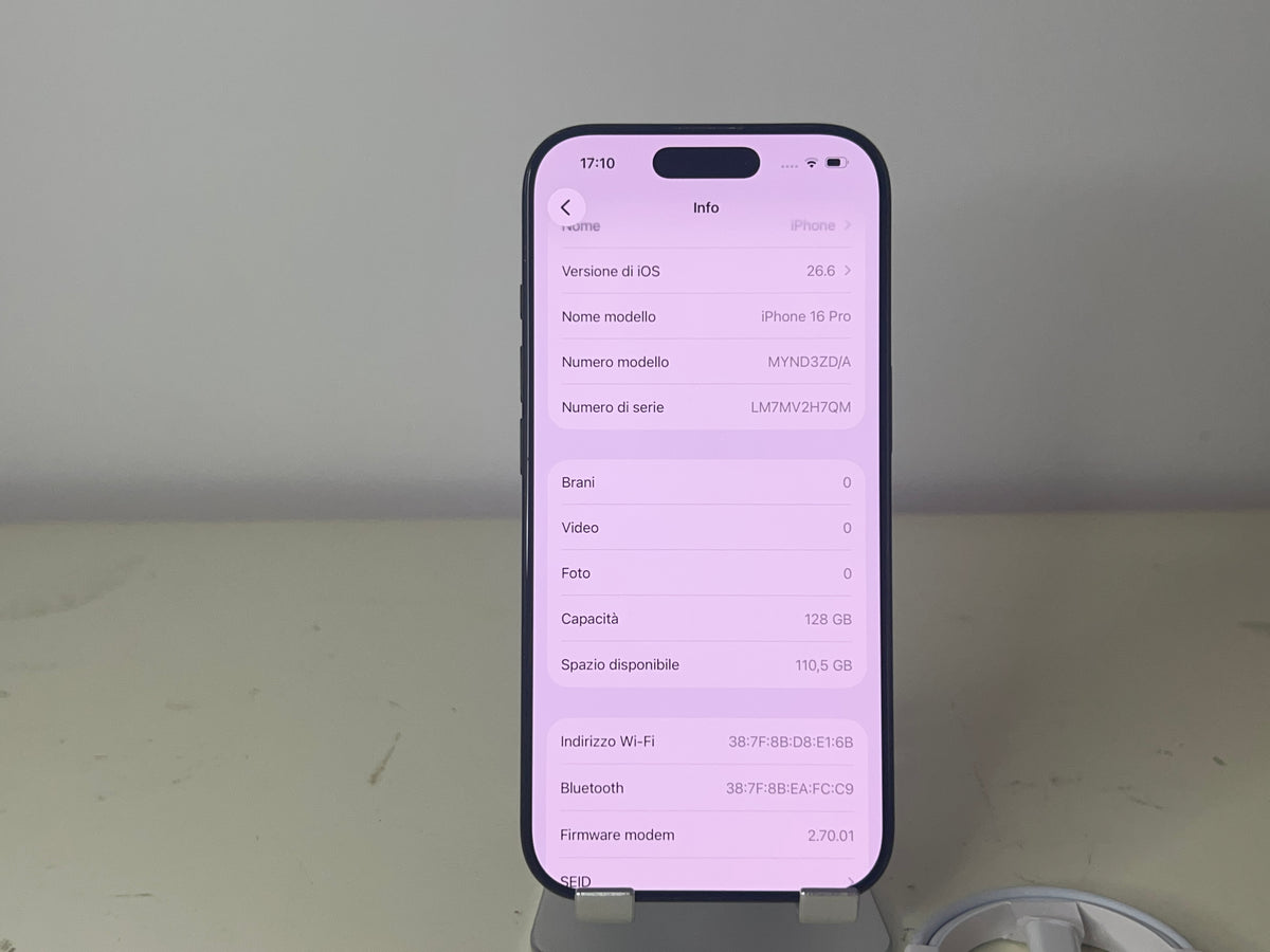iPhone 16 Pro 128GB Nero - 5G Dual-Sim