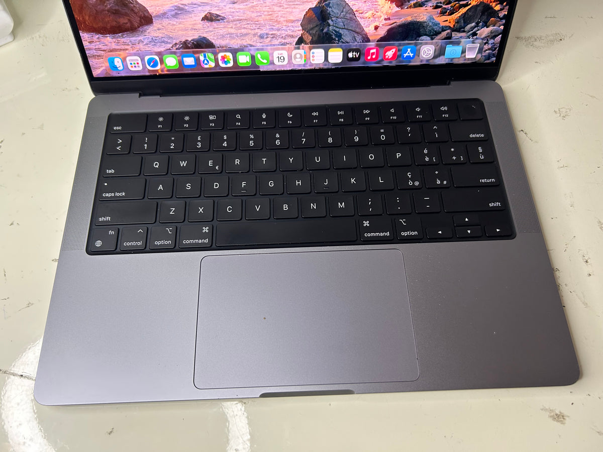 MacBook Pro (2021) [14,2", Apple M1 Pro 8 Core, 16GB RAM, 512GB SSD, Apple 14 Core, macOS] grigio