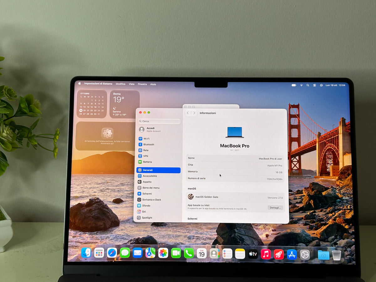 MacBook Pro (2021) [14,2", Apple M1 Pro 8 Core, 16GB RAM, 512GB SSD, Apple 14 Core, macOS] grigio