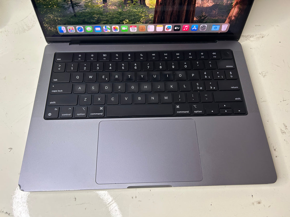 MacBook Pro (2021) [14,2", Apple M1 Pro 8 Core, 16GB RAM, 512GB SSD, Apple 14 Core, macOS] grigio