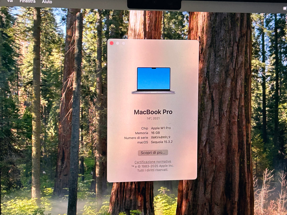 MacBook Pro (2021) [14,2", Apple M1 Pro 8 Core, 16GB RAM, 512GB SSD, Apple 14 Core, macOS] grigio