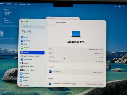 MacBook Pro (2021) [14,2", Apple M1 Pro 8 Core, 16GB RAM, 512GB SSD, Apple 14 Core, macOS] grigio