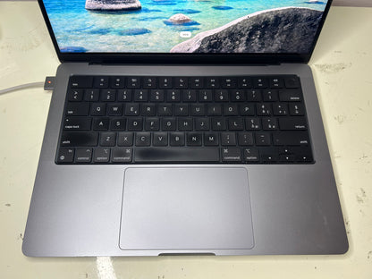 MacBook Pro (2021) [14,2", Apple M1 Pro 8 Core, 16GB RAM, 512GB SSD, Apple 14 Core, macOS] grigio