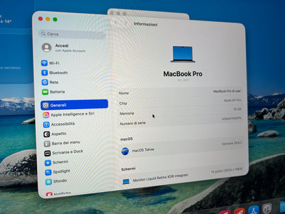 MacBook Pro (2021) [14,2", Apple M1 Pro 8 Core, 16GB RAM, 512GB SSD, Apple 14 Core, macOS] grigio