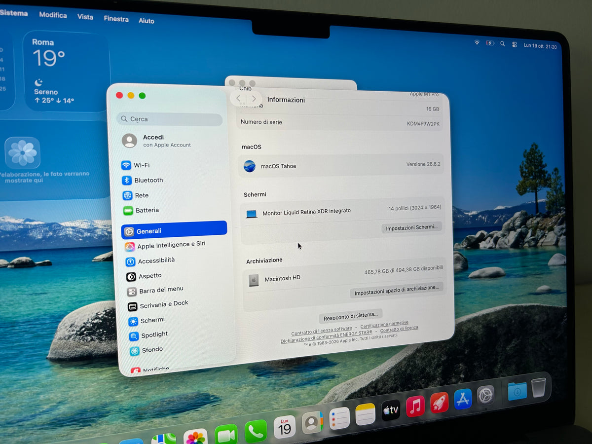 MacBook Pro (2021) [14,2", Apple M1 Pro 8 Core, 16GB RAM, 512GB SSD, Apple 14 Core, macOS] grigio