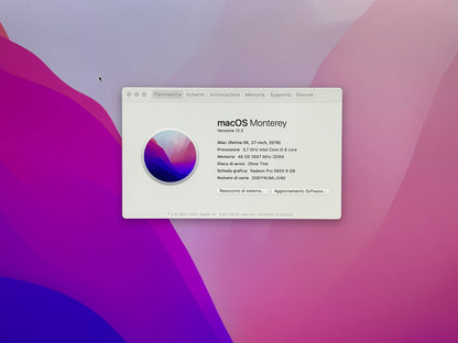 iMac (2019) [27", 5K, Retina, Intel Core i5 3,7GHz, 48GB RAM, 3TB Fusion Drive + 128GB SSD, AMD Radeon Pro 580X, macOS] argento
