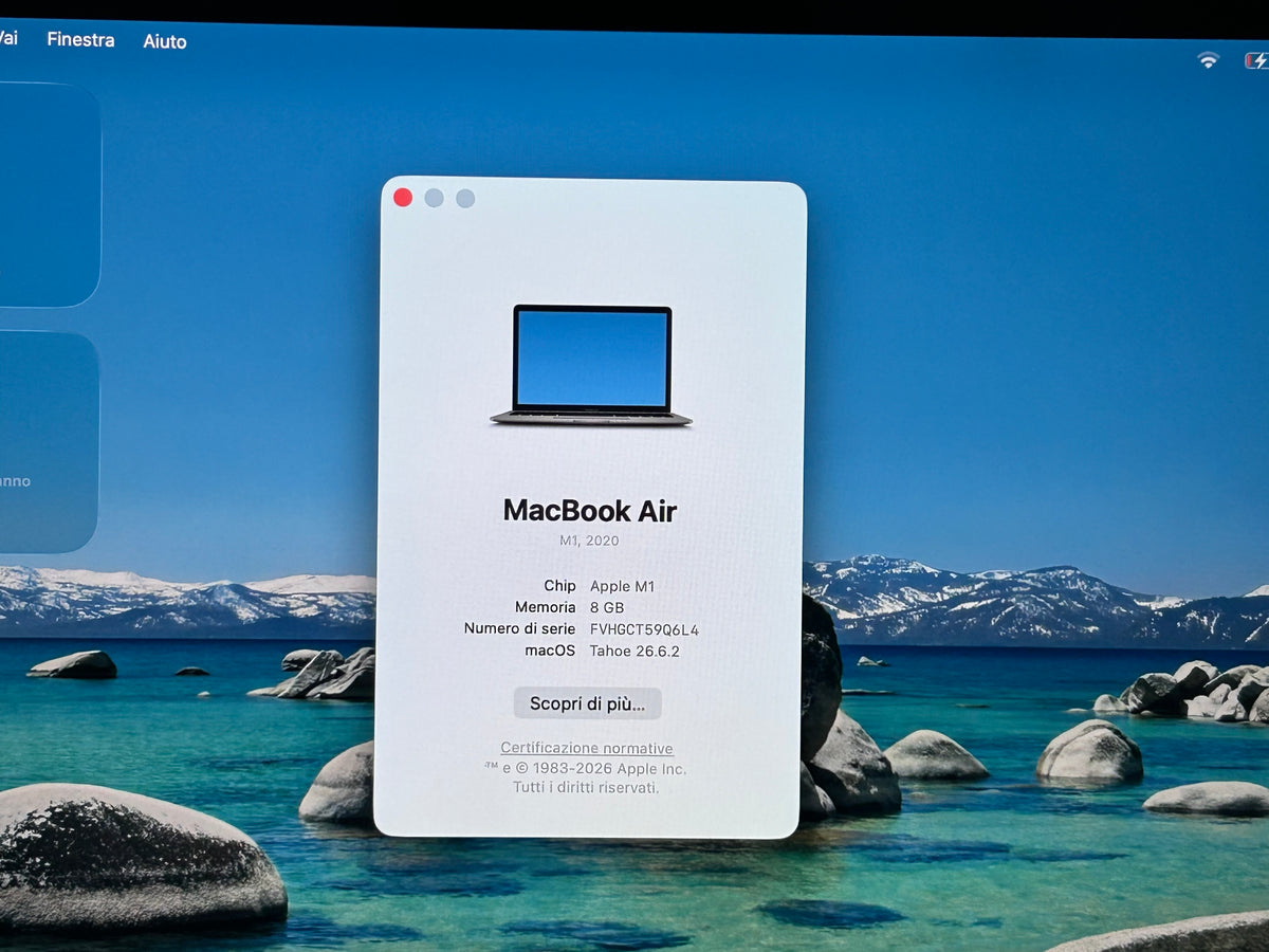 MacBook Air M1 (Late 2020) [13,3", Retina, Apple M1, 8GB RAM, 256GB SSD, Apple 7 Core, macOS] Grigio
