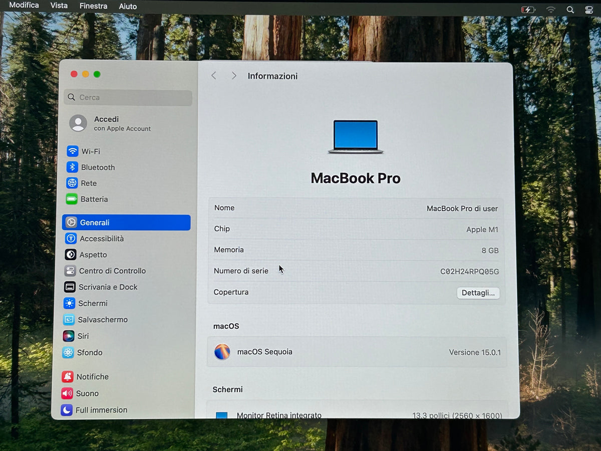 MacBook Pro (2020) M1 [13,3", Touch Bar, Apple M1 3,2GHz, 8GB RAM, 256GB SSD, Apple 8 Core, macOS] Grigio