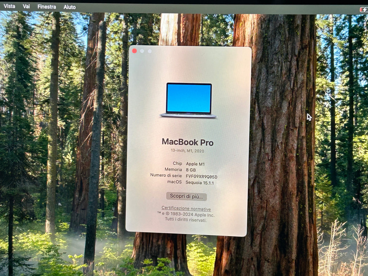 MacBook Pro (2020) M1 [13,3", Touch Bar, Apple M1 3,2GHz, 8GB RAM, 256GB SSD, Apple 8 Core, macOS] Grigio