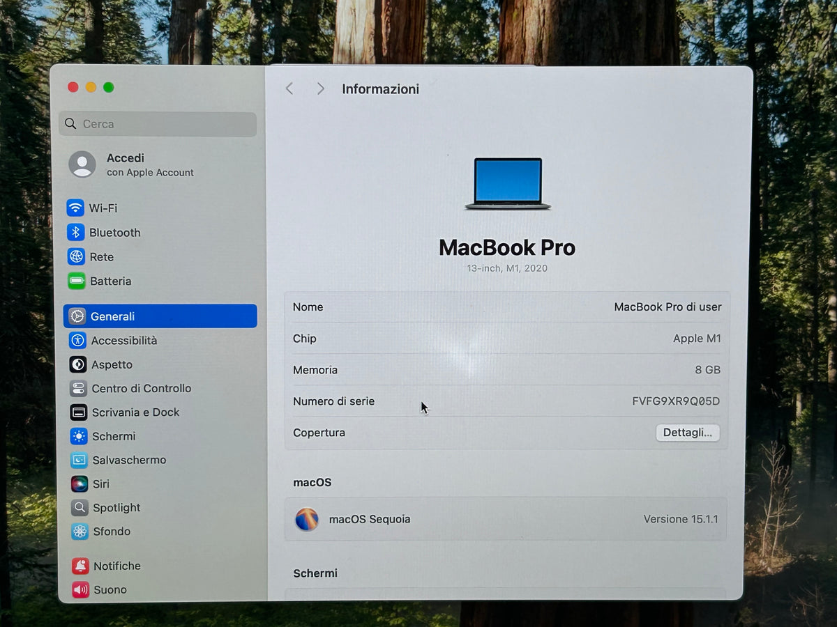 MacBook Pro (2020) M1 [13,3", Touch Bar, Apple M1 3,2GHz, 8GB RAM, 256GB SSD, Apple 8 Core, macOS] Grigio