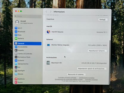 MacBook Pro (2020) M1 [13,3", Touch Bar, Apple M1 3,2GHz, 8GB RAM, 256GB SSD, Apple 8 Core, macOS] Grigio