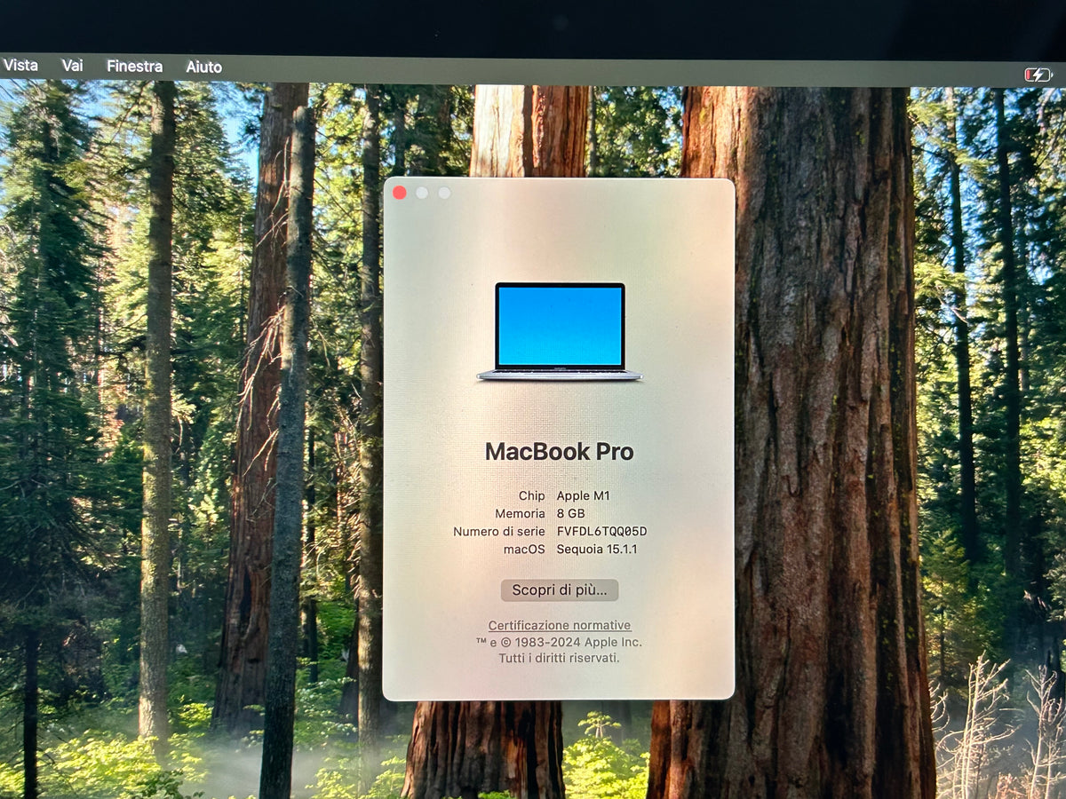 MacBook Pro (2020) M1 [13,3", Touch Bar, Apple M1 3,2GHz, 8GB RAM, 256GB SSD, Apple 8 Core, macOS] Grigio